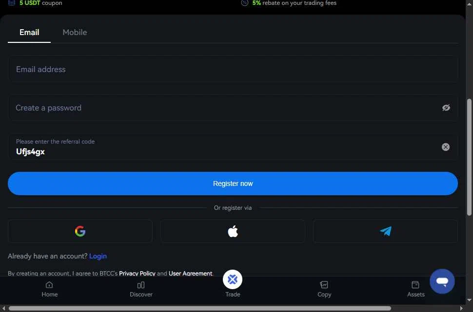 BTCC checkout page showing BTCC promo code box | Screenshot taken by SimplyCodes community member on Dec 9, 2025