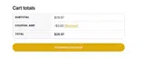 Welcome coupon verification screenshot