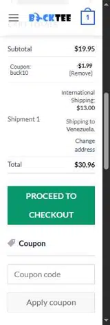 buck10 coupon verification screenshot