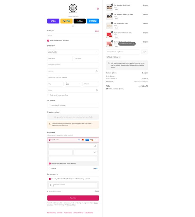 BuDhaGirl checkout page showing BuDhaGirl discount code box | Screenshot taken by SimplyCodes community member on Sep 4, 2025