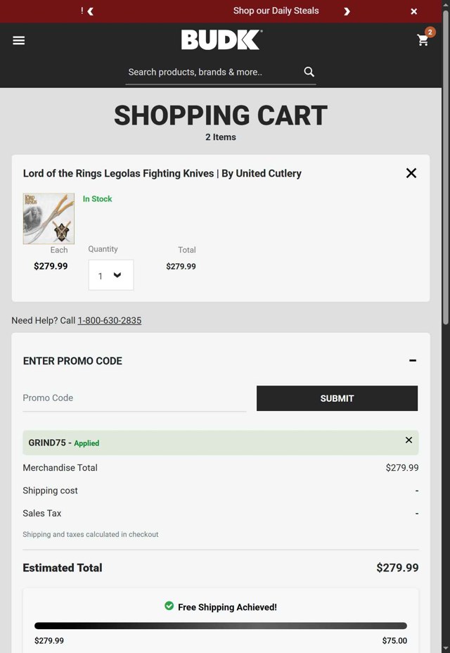 Budk.com checkout page showing Budk.com promo code box | Screenshot taken by SimplyCodes community member on Sep 5, 2025