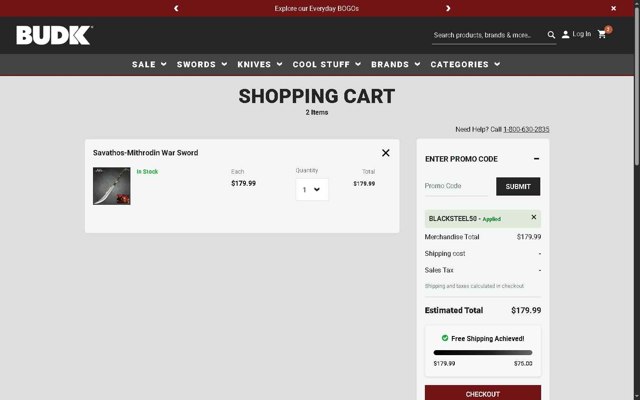 Budk.com checkout page showing Budk.com promo code box | Screenshot taken by SimplyCodes community member on Sep 3, 2025