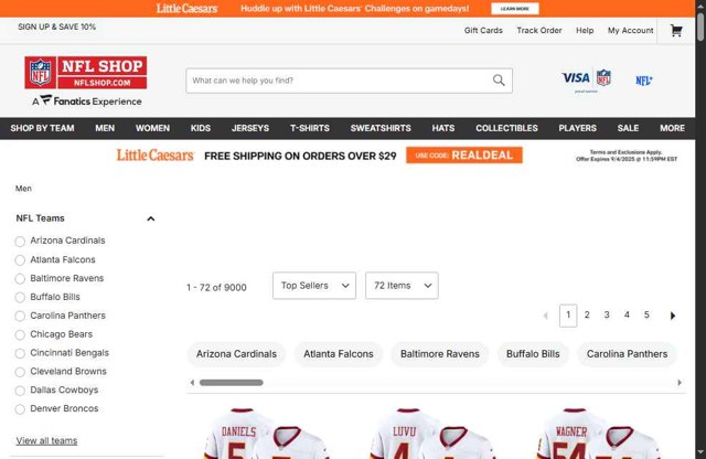 Buffalo Bills checkout page showing Buffalo Bills promo code box | Screenshot taken by SimplyCodes community member on Sep 4, 2025