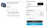 Buffalo Sabres Shop coupon verification screenshot