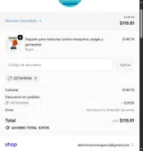 GETMYBAM coupon verification screenshot