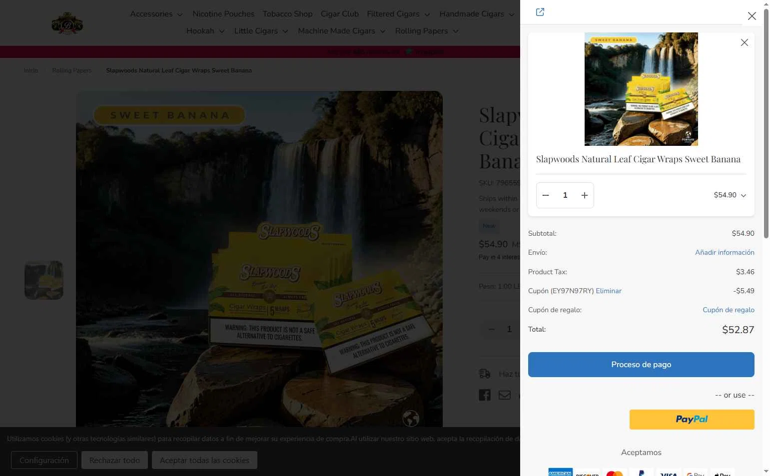 Buitrago Cigars checkout page showing Buitrago Cigars coupon code box | Screenshot taken by SimplyCodes community member on Oct 29, 2025