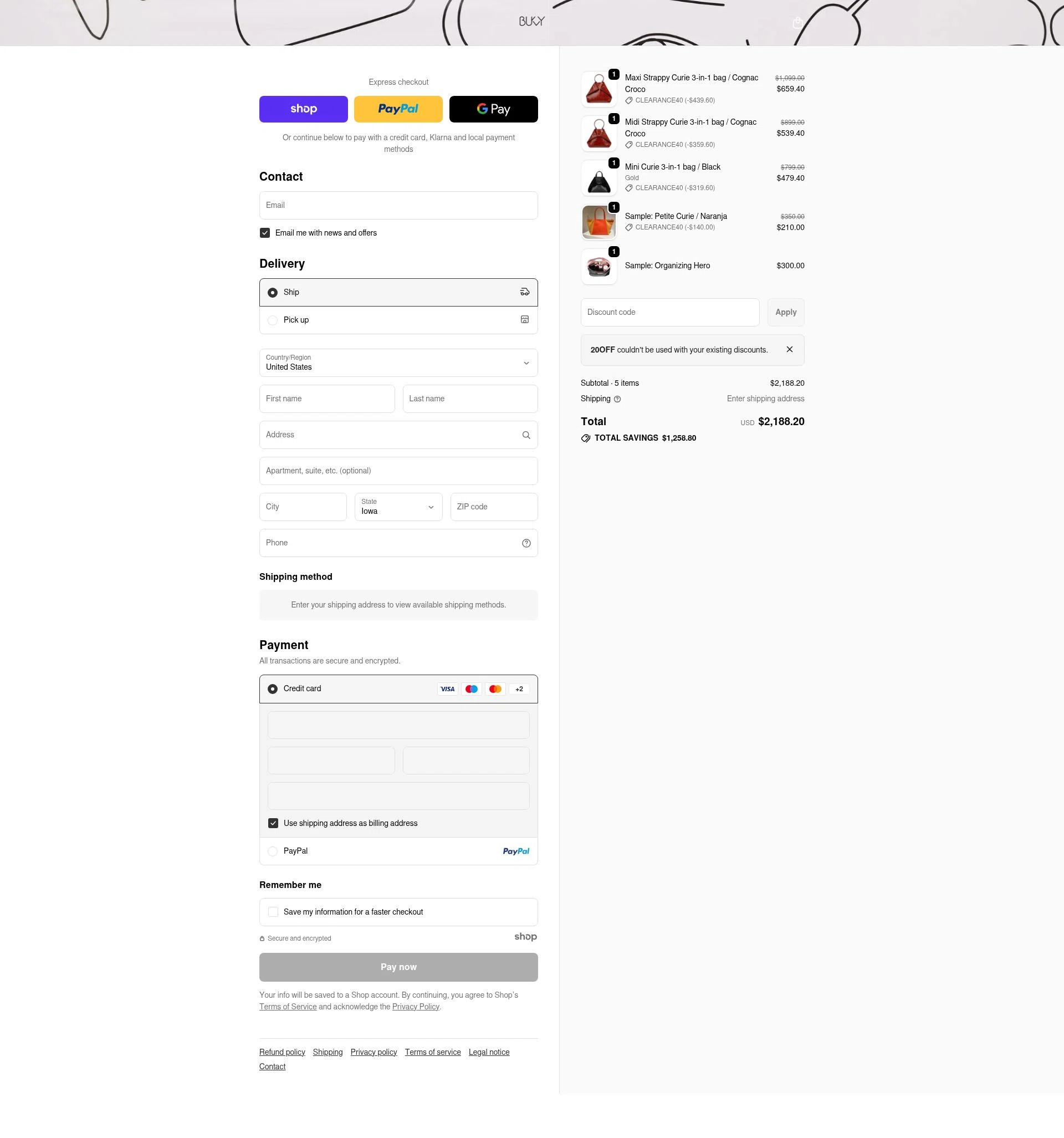 Bukvy checkout page showing Bukvy promo code box | Screenshot taken by SimplyCodes community member on Dec 28, 2025