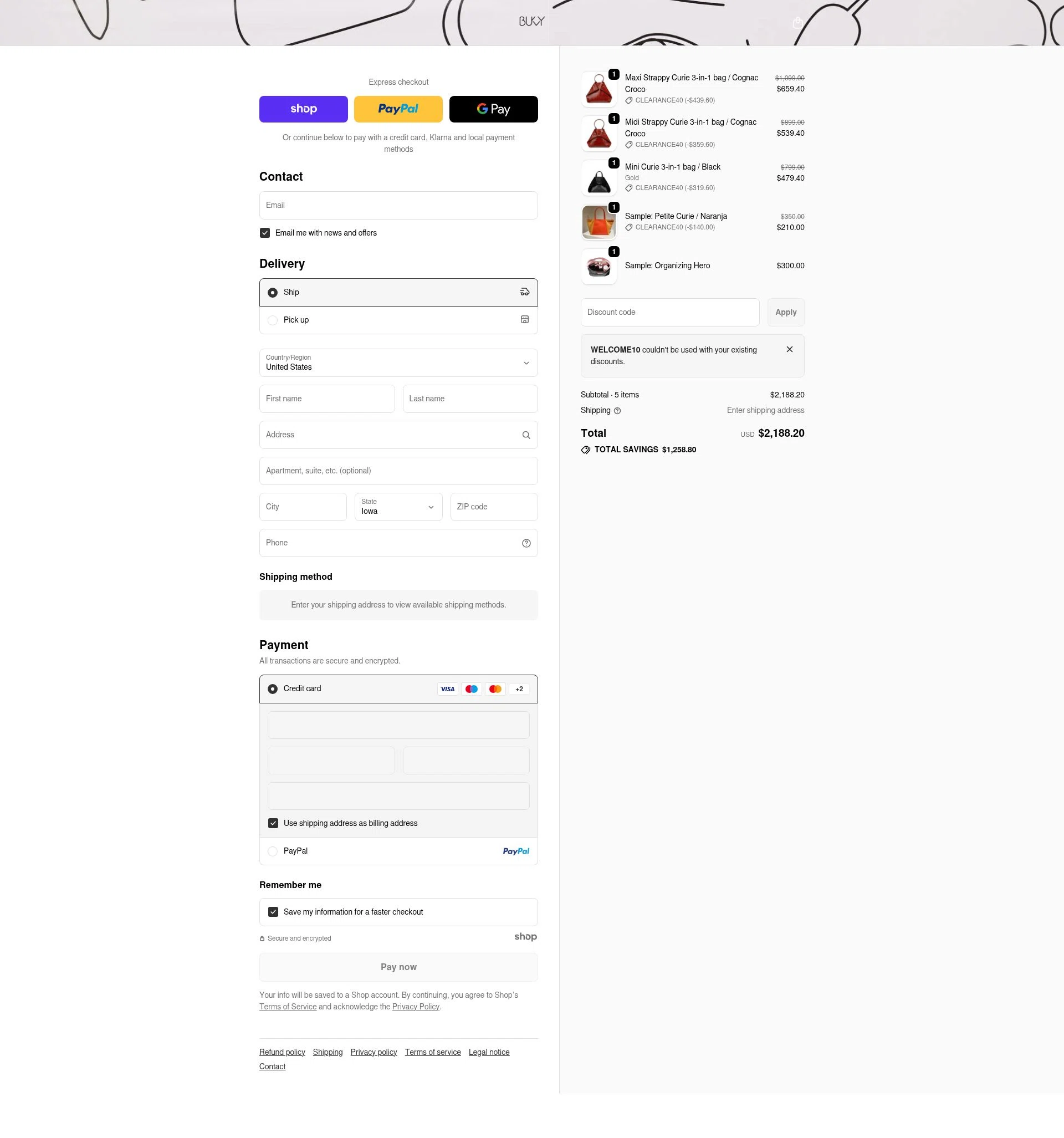 Bukvy checkout page showing Bukvy promo code box | Screenshot taken by SimplyCodes community member on Dec 28, 2025