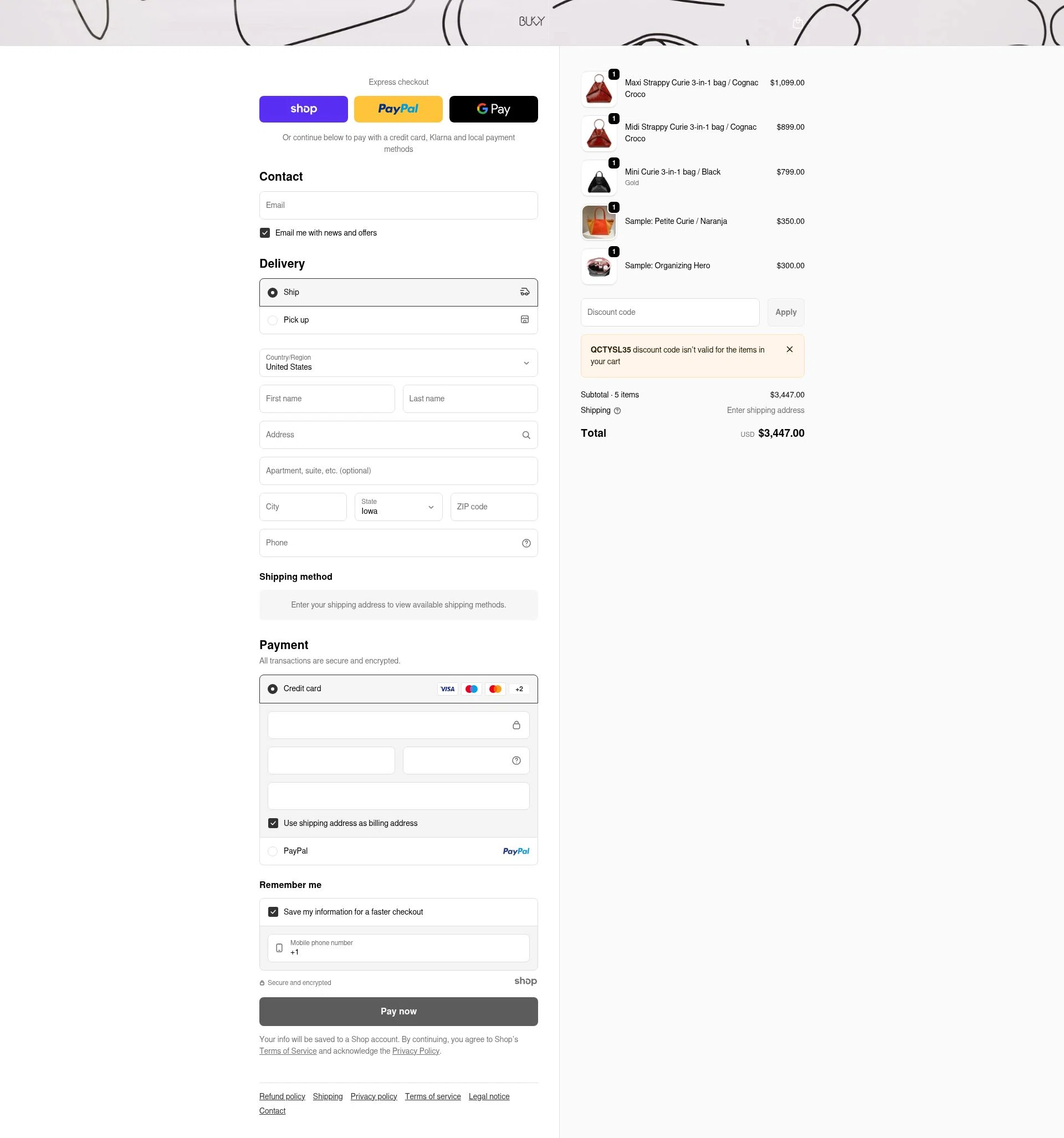 Bukvy checkout page showing Bukvy promo code box | Screenshot taken by SimplyCodes community member on Dec 23, 2025