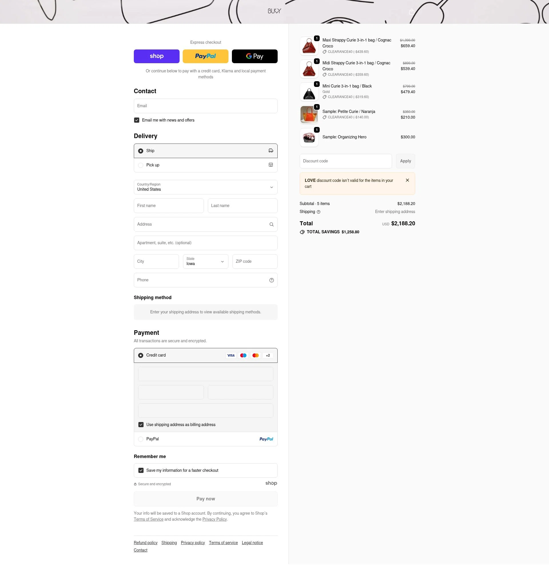 Bukvy checkout page showing Bukvy promo code box | Screenshot taken by SimplyCodes community member on Dec 28, 2025