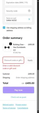THEZULUFITNESS coupon verification screenshot