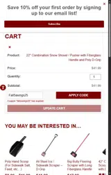 FallSavings25 coupon verification screenshot