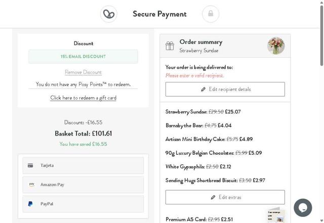 Bunches checkout page showing Bunches promo code box | Screenshot taken by SimplyCodes community member on Jul 28, 2025