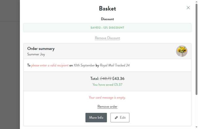 Bunches checkout page showing Bunches promo code box | Screenshot taken by SimplyCodes community member on Sep 8, 2025