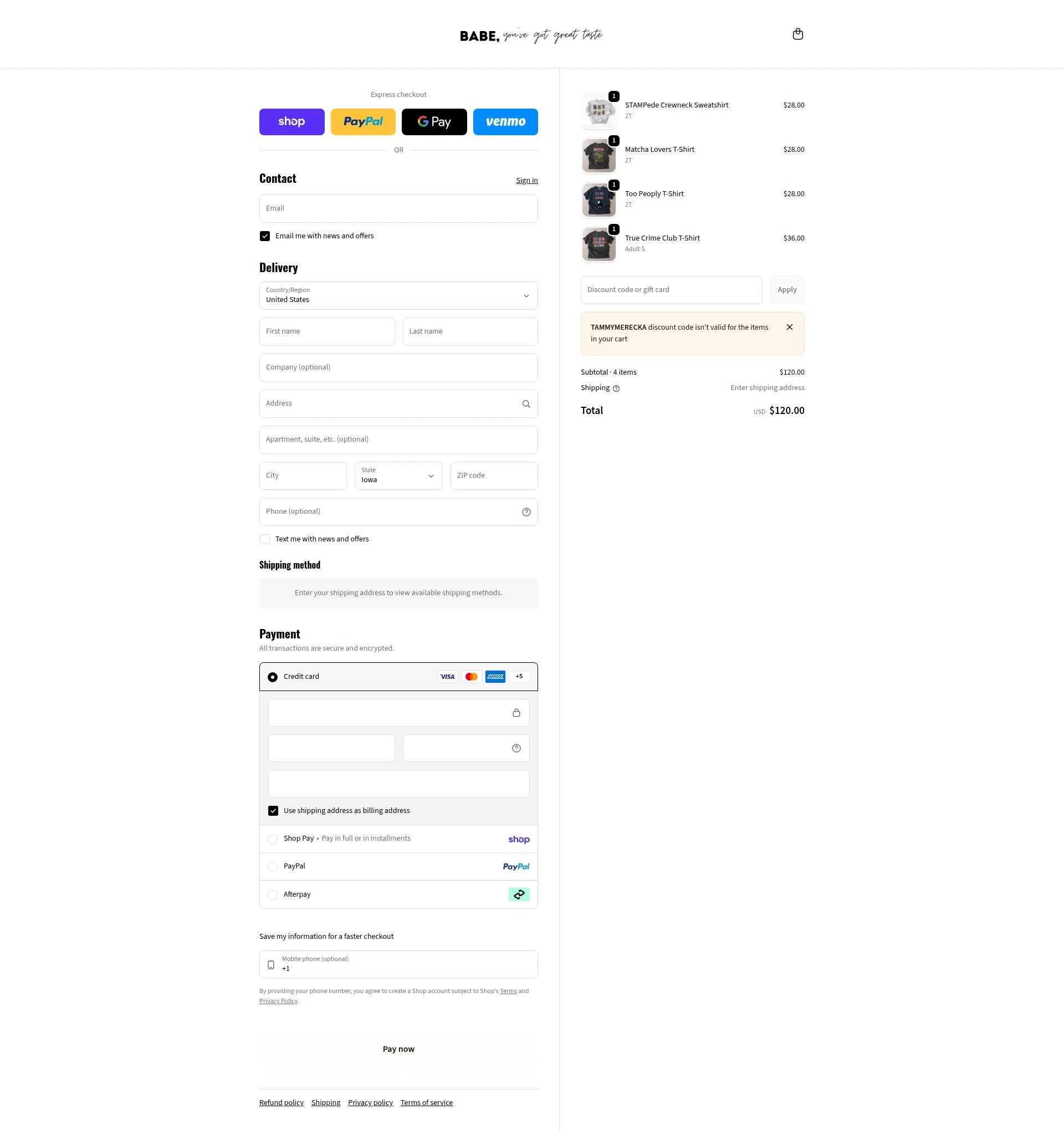 Bunny Knots checkout page showing Bunny Knots discount code box | Screenshot taken by SimplyCodes community member on Feb 10, 2026