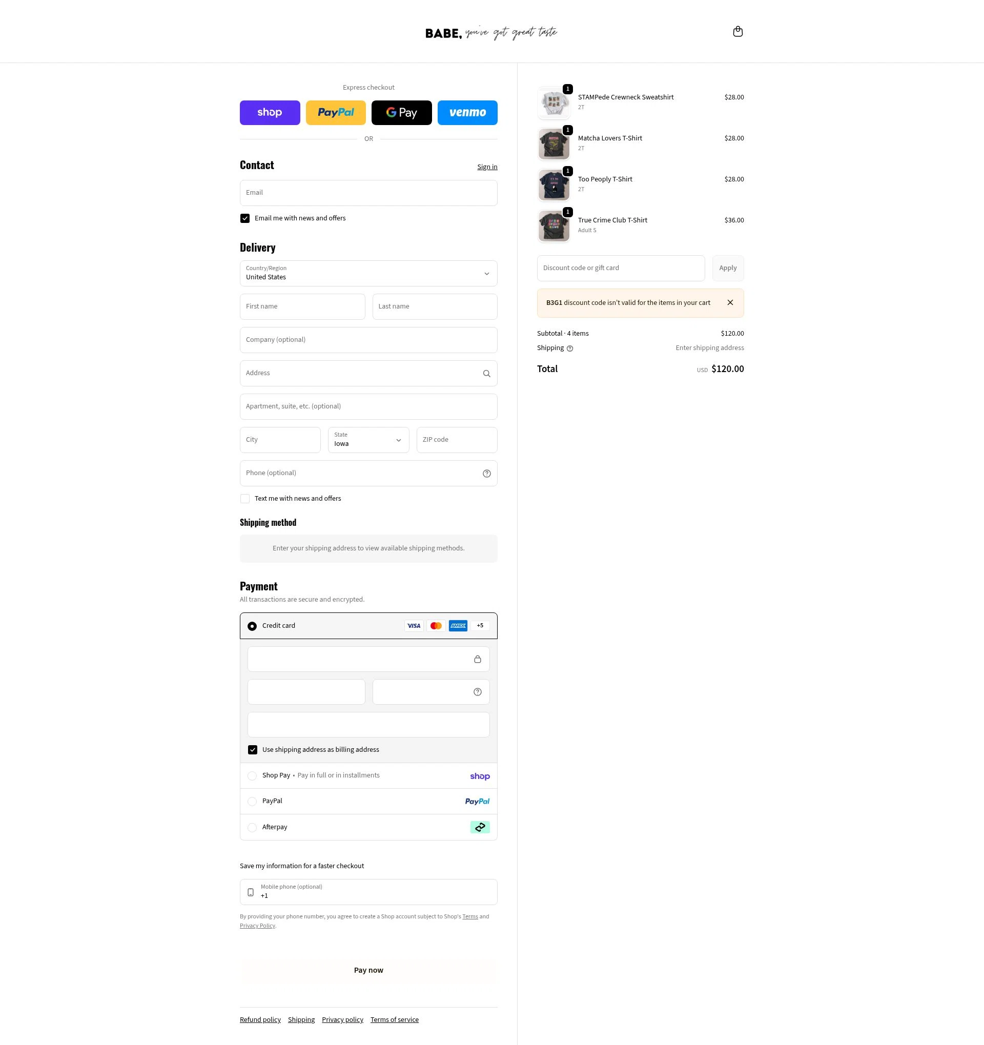 Bunny Knots checkout page showing Bunny Knots discount code box | Screenshot taken by SimplyCodes community member on Feb 12, 2026