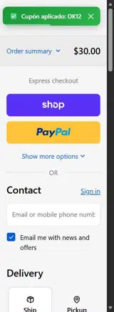 BurdaClothing coupon verification screenshot