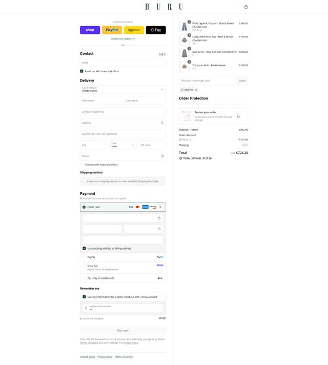 Buru checkout page showing Buru discount code box | Screenshot taken by SimplyCodes community member on Sep 1, 2025