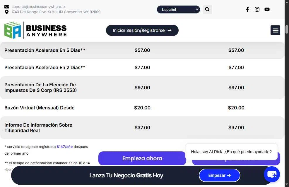 Business Anywhere checkout page showing Business Anywhere promo code box | Screenshot taken by SimplyCodes community member on Dec 22, 2025