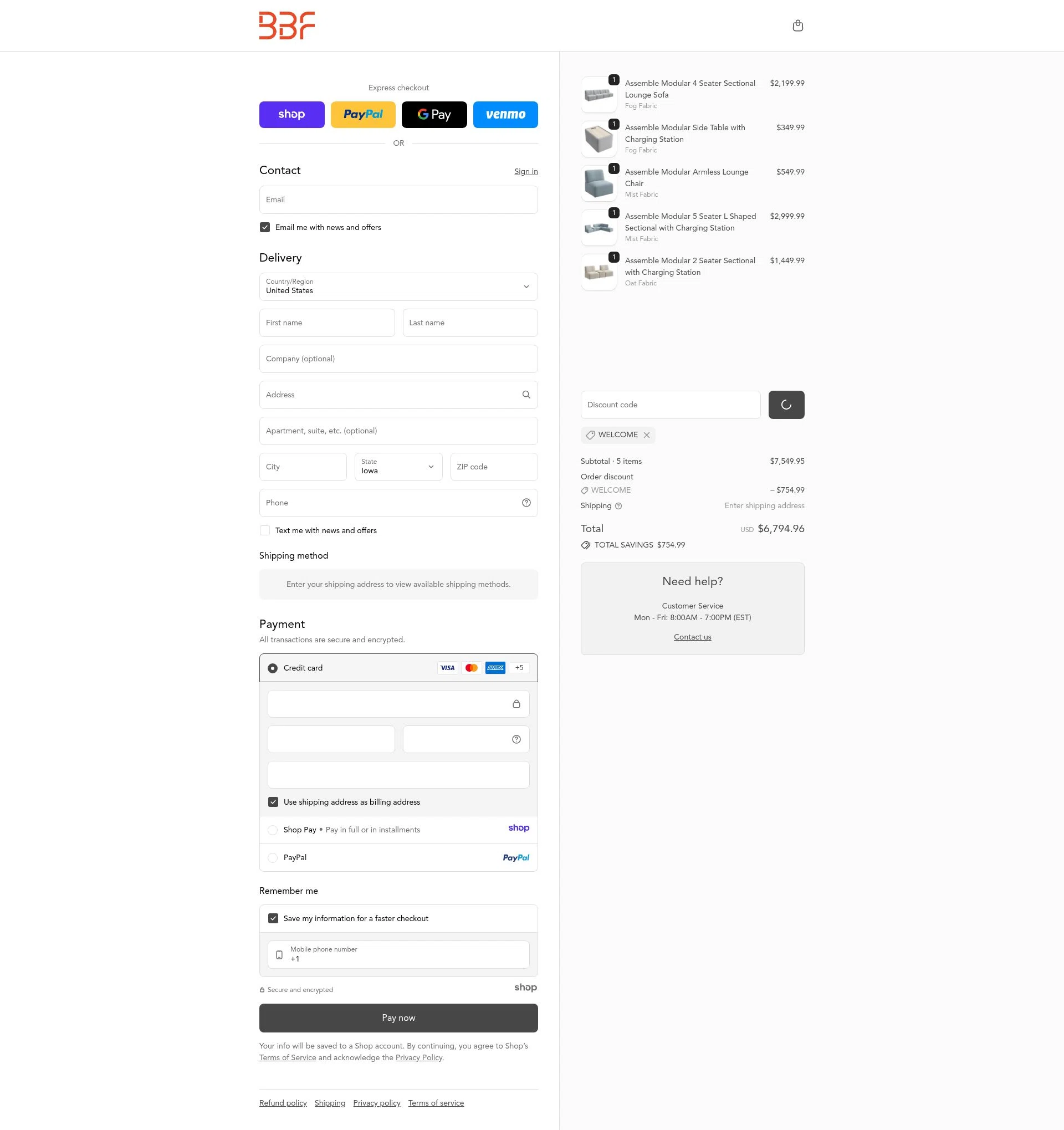 Bush Business Furniture checkout page showing Bush Business Furniture coupon code box | Screenshot taken by SimplyCodes community member on Dec 22, 2025