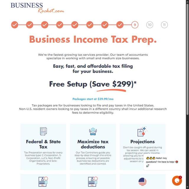 BusinessRocket checkout page showing BusinessRocket promo code box | Screenshot taken by SimplyCodes community member on Jul 4, 2025