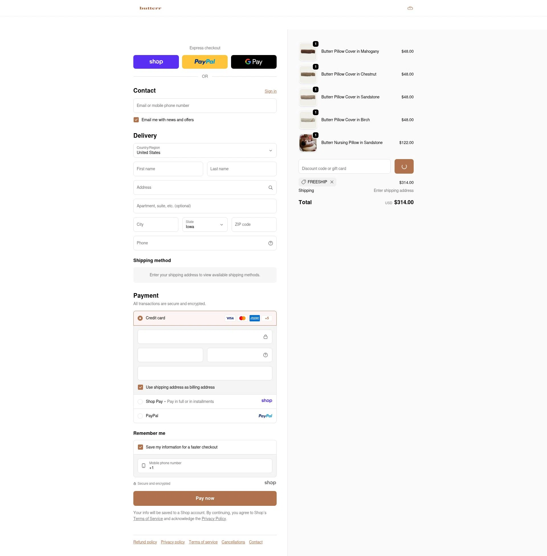 Butterr checkout page showing Butterr promo code box | Screenshot taken by SimplyCodes community member on Jan 7, 2026