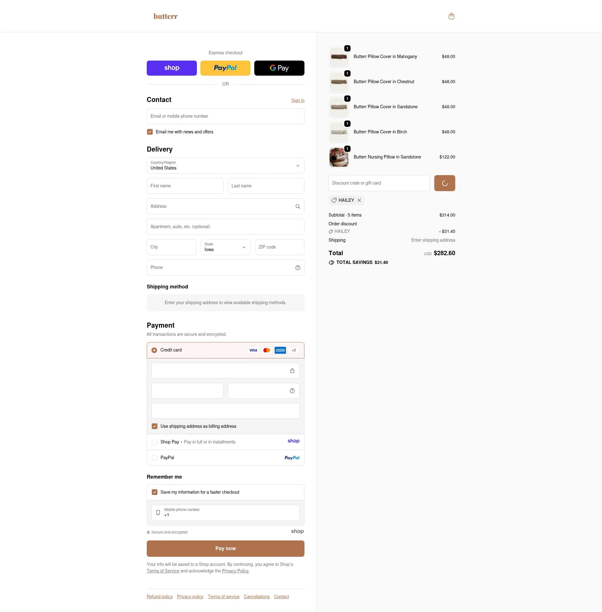 Butterr checkout page showing Butterr promo code box | Screenshot taken by SimplyCodes community member on Jan 2, 2026