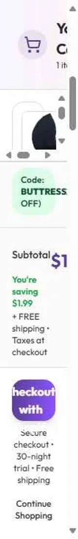 BUTTRESS20 coupon verification screenshot