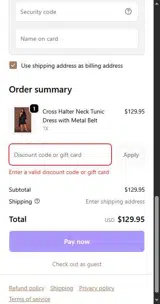 VAJE10 coupon verification screenshot