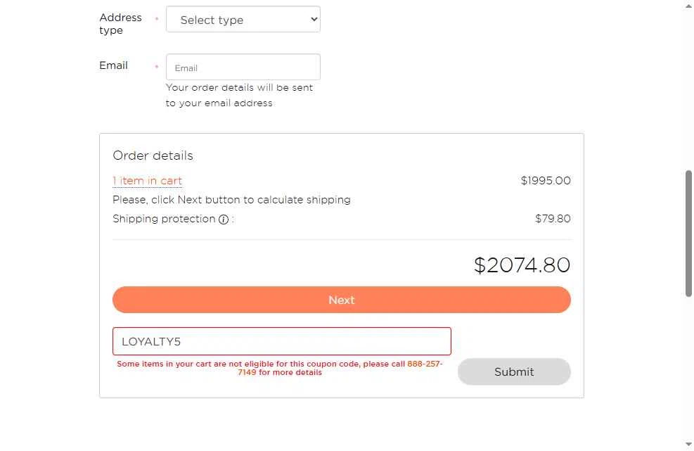 Buy Brakes checkout page showing Buy Brakes coupon code box | Screenshot taken by SimplyCodes community member on Feb 9, 2026