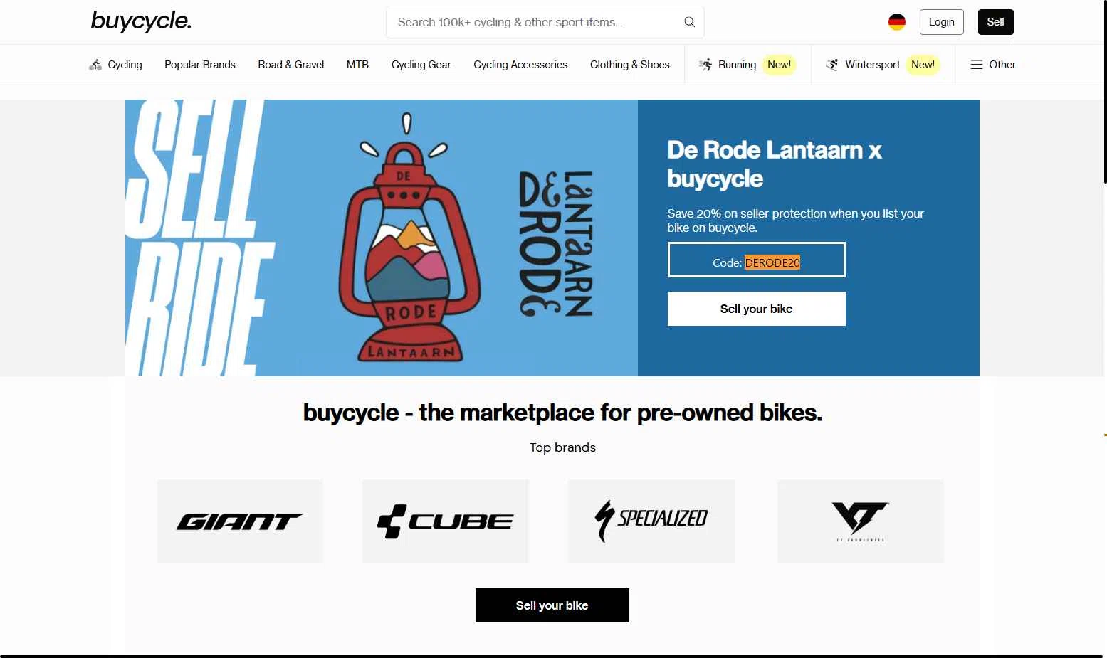 buycycle checkout page showing buycycle discount code box | Screenshot taken by SimplyCodes community member on Nov 27, 2025