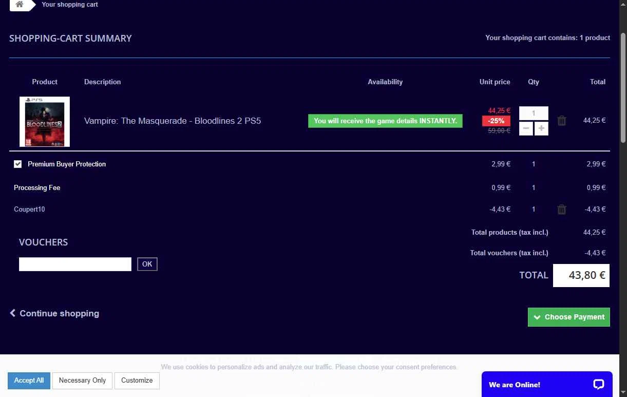 BuyGames checkout page showing BuyGames discount code box | Screenshot taken by SimplyCodes community member on Jan 8, 2026