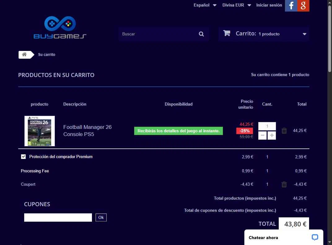 BuyGames checkout page showing BuyGames discount code box | Screenshot taken by SimplyCodes community member on Nov 11, 2025