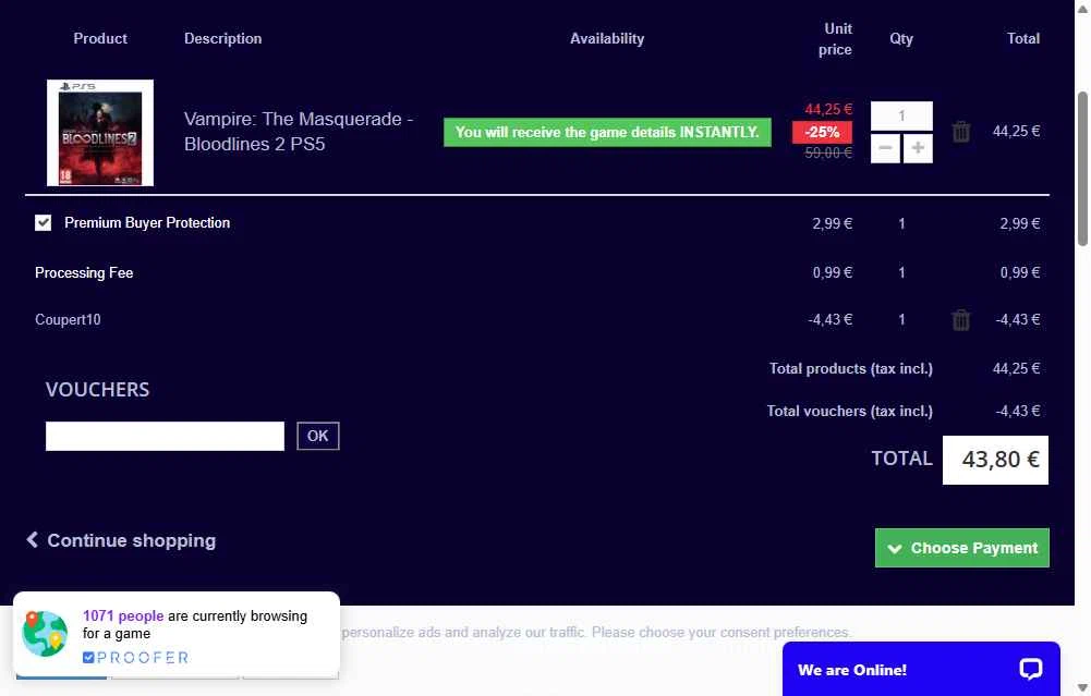 BuyGames checkout page showing BuyGames discount code box | Screenshot taken by SimplyCodes community member on Feb 8, 2026