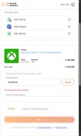 BuySellVouchers coupon verification screenshot