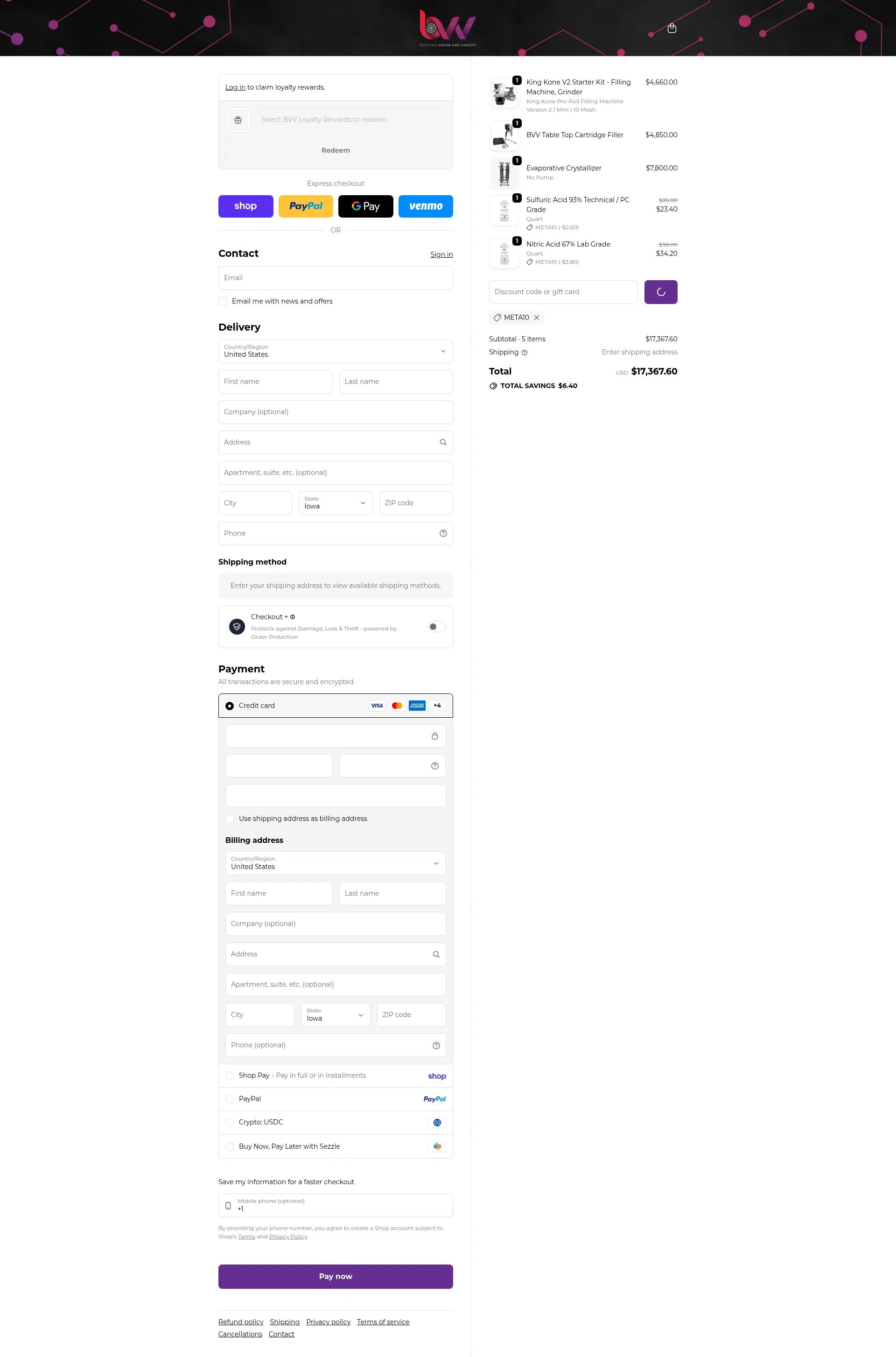 BVV checkout page showing BVV discount code box | Screenshot taken by SimplyCodes community member on Feb 2, 2026
