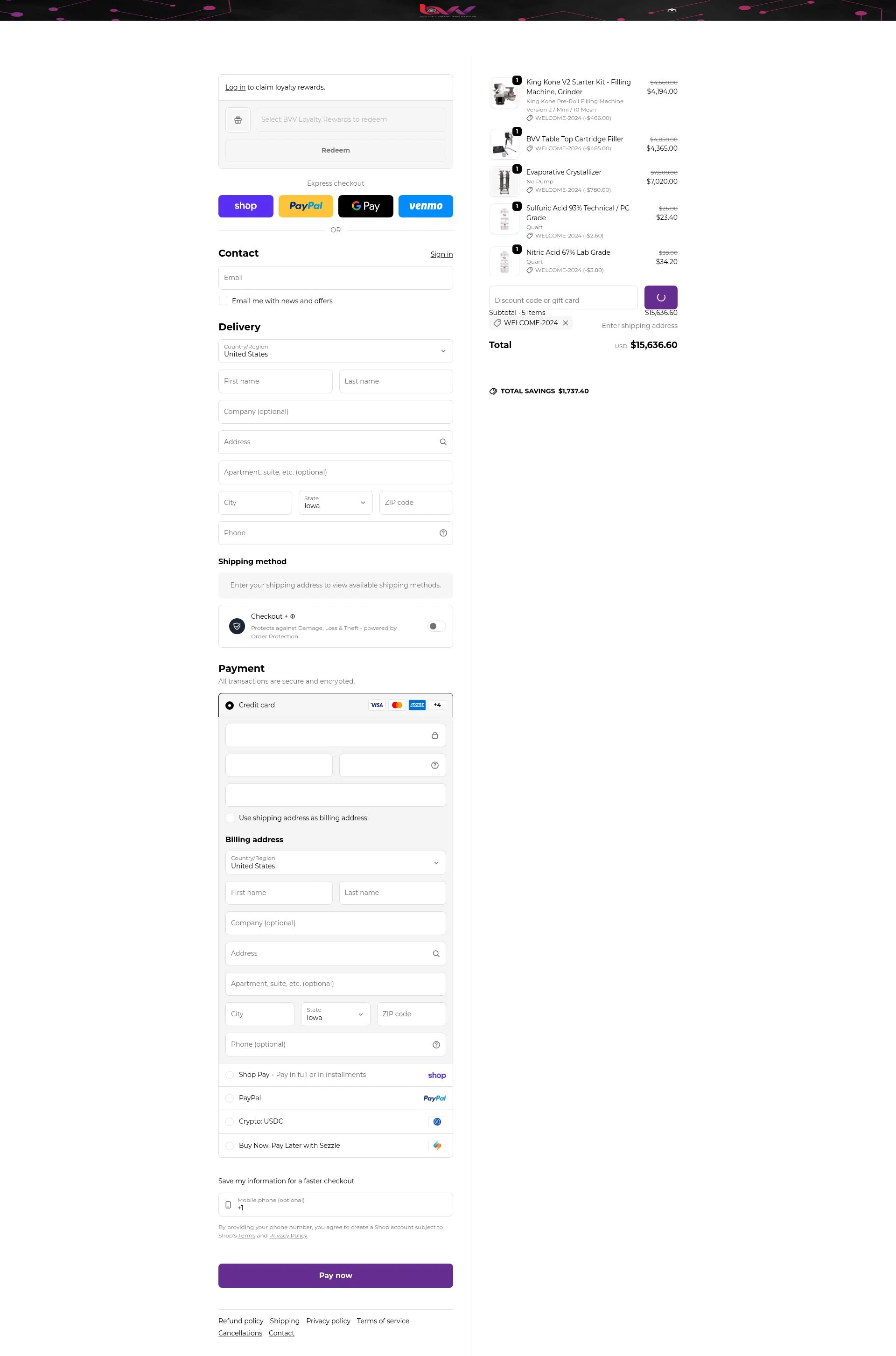BVV checkout page showing BVV discount code box | Screenshot taken by SimplyCodes community member on Feb 6, 2026