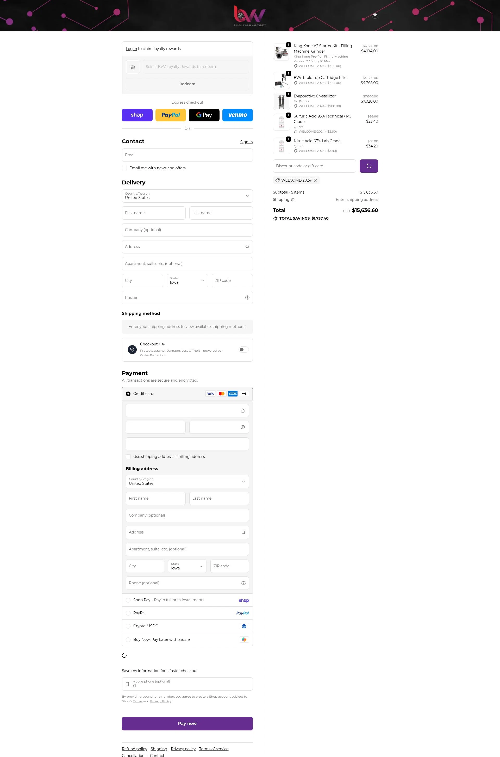 BVV checkout page showing BVV discount code box | Screenshot taken by SimplyCodes community member on Feb 2, 2026