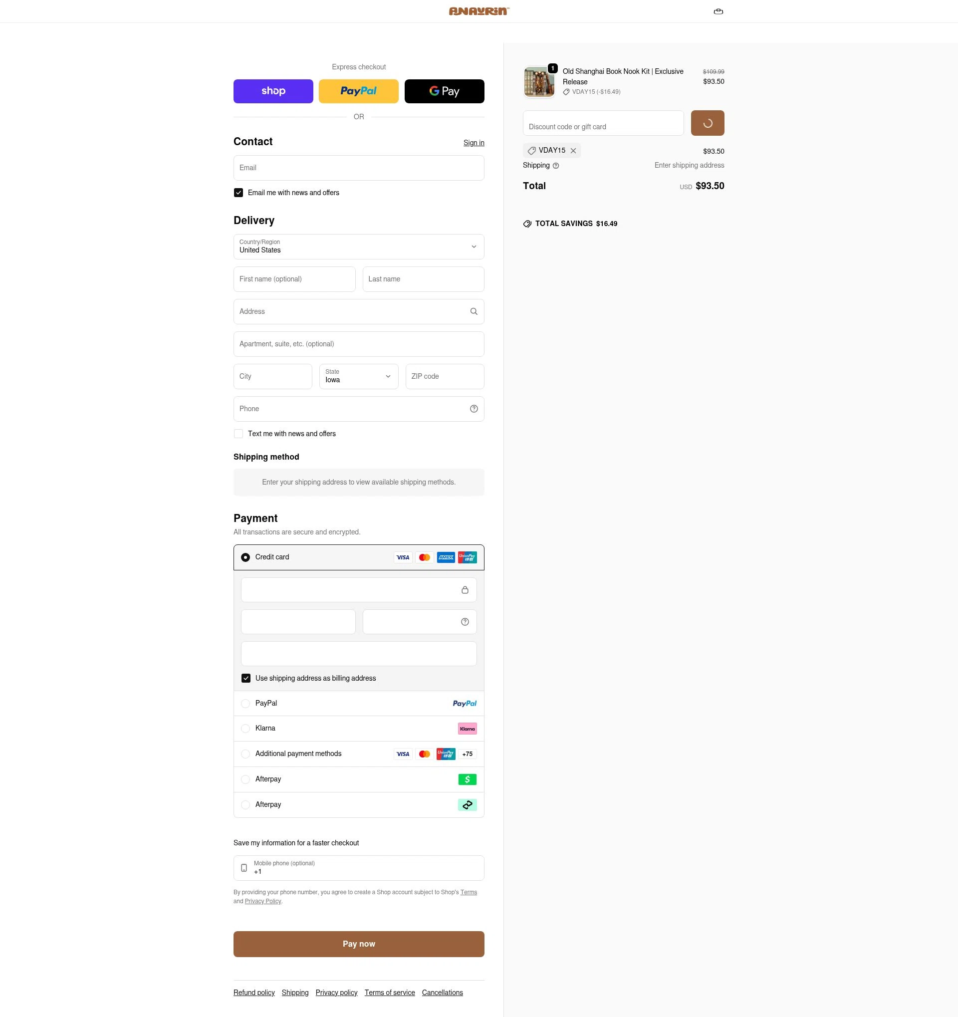 ByAnavrin checkout page showing ByAnavrin discount code box | Screenshot taken by SimplyCodes community member on Feb 7, 2026
