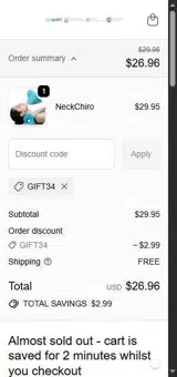 GIFT34 coupon verification screenshot