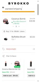 RADIAN20 coupon verification screenshot