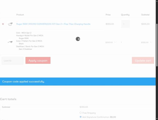 CAA USA checkout page showing CAA USA coupon code box | Screenshot taken by SimplyCodes community member on Jul 24, 2025