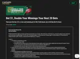 Caesars Rewards coupon verification screenshot