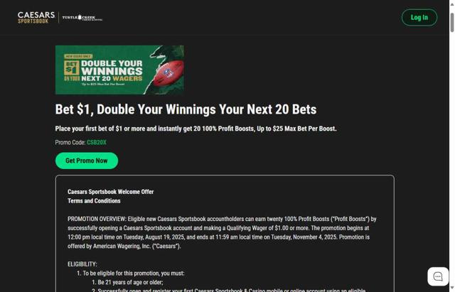 Caesars Rewards checkout page showing Caesars Rewards promo code box | Screenshot taken by SimplyCodes community member on Sep 20, 2025