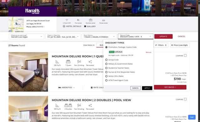 Caesars Rewards checkout page showing Caesars Rewards promo code box | Screenshot taken by SimplyCodes community member on Jun 20, 2025