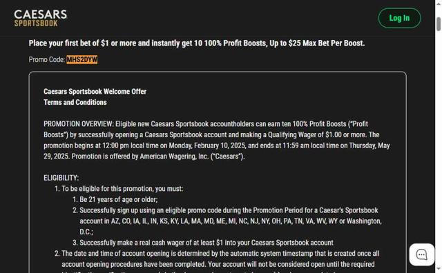 Caesars Rewards checkout page showing Caesars Rewards promo code box | Screenshot taken by SimplyCodes community member on May 15, 2025