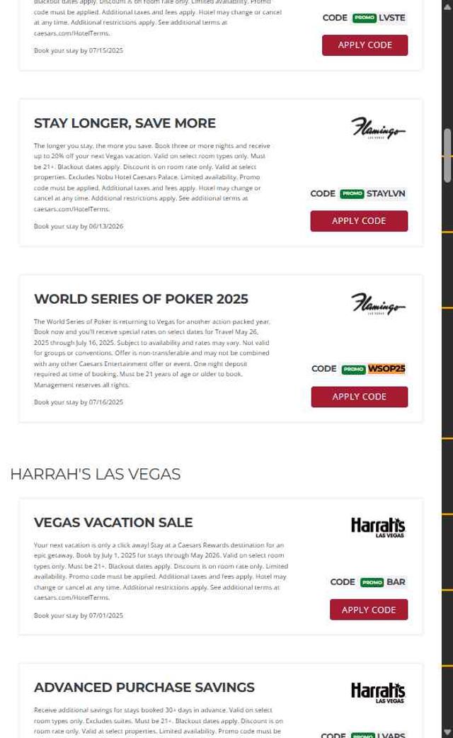 Caesars Rewards checkout page showing Caesars Rewards promo code box | Screenshot taken by SimplyCodes community member on Jun 20, 2025