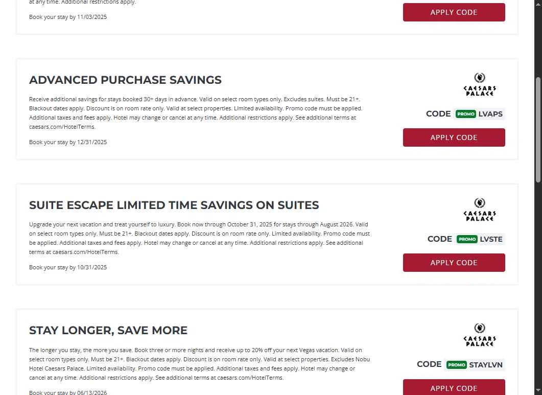 Caesars Rewards: Shows & Attractions checkout page showing Caesars Rewards: Shows & Attractions promo code box | Screenshot taken by SimplyCodes community member on Oct 25, 2025