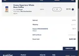 WELCOMECB15 coupon verification screenshot