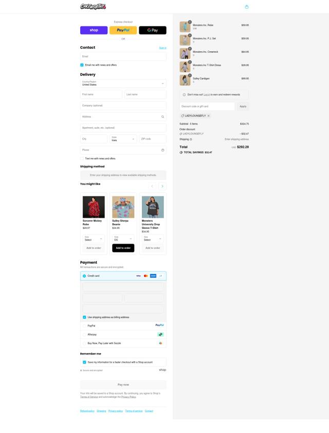 Cakeworthy checkout page showing Cakeworthy discount code box | Screenshot taken by SimplyCodes community member on Sep 12, 2025